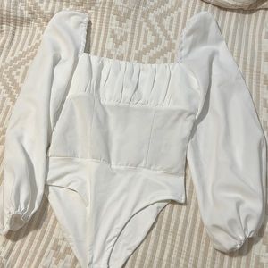 PRINCESS POLLY “Laura” White Bodysuit
